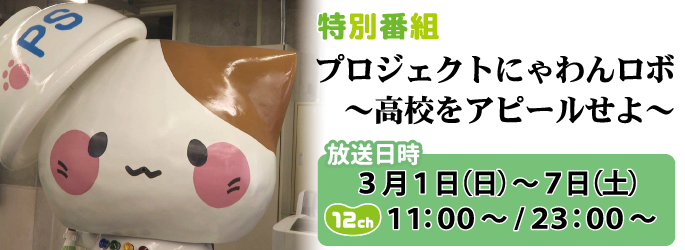 【特別番組】プロジェクトにゃわんロボ~高校をアピールせよ~